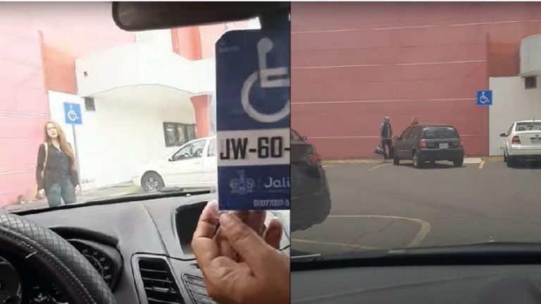 Pareja quita lugar de estacionamiento a una persona discapacitada y el karma les cobra 15 mil pesos de multa ¡Video viral!
