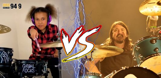 Nandi Bushel venció a Dave Grohl en las baquetas